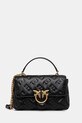 Kožená kabelka Pinko usňová koža čierna 100043.A2JX