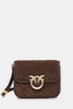 Semišová kabelka Pinko semišová kůže hnědá 104297.A2JH