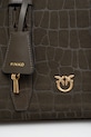 Pinko torebka zamszowa zielony 105906.A2YW