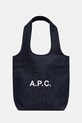 A.P.C. torebka bawełniana tote ninon small mieści A4 granatowy COHIZ.M61861