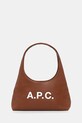 Kabelka A.P.C. baby ninon shoulder potisk hnědá PUAAT.F67027