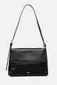 A.P.C. poșetă de piele sac virginie flap uni negru PXCCK.F61924
