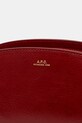 A.P.C. poșetă de piele sac demi-lune shoulder rosu PXCCK.F61997