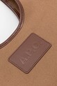 Βαμβακερή τσάντα A.P.C. cabas harper mini καφέ COHKF.F67039