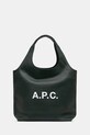A.P.C. torebka tote ninon mieści A4 zielony PUABO.M61565
