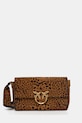 Pinko torebka zamszowa nie mieści A4 brązowy 106243.A32A
