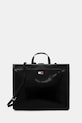 Kabelka Tommy Jeans imitácia kože čierna AW0AW17869