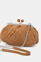Doplnky Kožená listová kabelka Weekend Max Mara VALOIS 2525516164600 hnedá