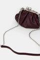 Doplňky Kožená kabelka Weekend Max Mara PRATI 2525516204600 burgundské