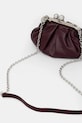 Accesorii Weekend Max Mara poșetă de piele PRATI 2525516204600 burgundia