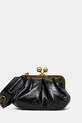 Δερμάτινη τσάντα ώμου Weekend Max Mara NAVETTA λείο δέρμα μαύρο 2525516214600