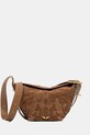Τσάντα σουέτ ZADIG&VOLTAIRE BABY JANE WESTERN SUEDE δέρμα σαμουά καφέ LWBA03926