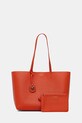 Kožená kabelka Kurt Geiger London usňová koža oranžová 3601491109