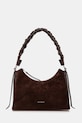 Coccinelle geantă de mână din piele întoarsă BOHEME SUEDE BIMATERIAL uni maro E1.P6P.13.03.01