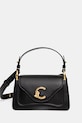Kožená kabelka Coccinelle COCCINELLE C-ME CALF přírodní kůže černá E1.SSK.18.04.01