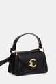 Kožená kabelka Coccinelle COCCINELLE C-ME CALF E1.SSK.18.04.01 černá AW25