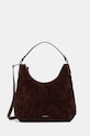 Semišová kabelka Coccinelle REBEKKA SUEDE semišová kůže hnědá E1.T96.13.01.01