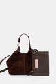 Coccinelle torebka zamszowa nie mieści A4 brązowy E1.THE.58.01.01