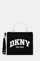 Dkny torebka bawełniana tekstylny czarny R52AGR57