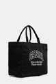 GANNI torebka bawełniana Shopper XXL Contrasted Logo A6680 czarny AW25