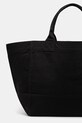 Akcesoria GANNI torebka bawełniana Shopper XXL Contrasted Logo A6680 czarny
