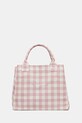 Akcesoria GANNI torebka bawełniana Shopper XXL Pocket Vichy A6894 różowy