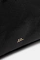 A.P.C. poșetă de piele Sac Vera Shoulder negru PXCCK.F61974