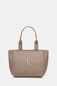 Calvin Klein torebka mieści A4 beżowy LV04F3218G