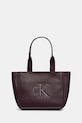 Calvin Klein poșetă uni burgundia LV04F3218G