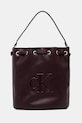 Kabelka Calvin Klein nášivka burgundské LV04F3232G