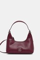 Usnjena torbica Calvin Klein bordo LV04F3263G