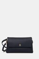 Torba Tommy Hilfiger imitacija zrnate kože mornarsko plava AW0AW17695