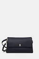 Torba Tommy Hilfiger imitacija zrnate kože mornarsko plava AW0AW17695