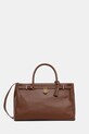 Δερμάτινη τσάντα Tommy Hilfiger απλικέ καφέ AW0AW17925