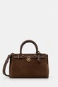 Τσάντα σουέτ Tommy Hilfiger λείο δέρμα καφέ AW0AW18202