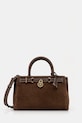 Semišová kabelka Tommy Hilfiger semišová koža hnedá AW0AW18202