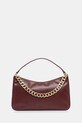 Twinset torebka skórzana skóra licowa bordowy 252TB7161