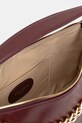 Twinset torebka skórzana bordowy 252TB7161