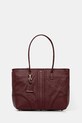 Geox poșetă de piele MIEREILLE uni burgundia D56ZPA.00046