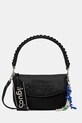 Desigual torebka HALF LOGO TROKEL BLA nie mieści A4 czarny 25WAXPAL