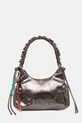 Desigual torebka HALF LOGO MONTVILLE DARK SI nie mieści A4 srebrny 25WAXPAS