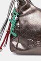 Desigual torebka HALF LOGO MONTVILLE DARK SI srebrny 25WAXPAS