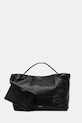 Δερμάτινη τσάντα Trussardi λείο δέρμα μαύρο Z616E005993N
