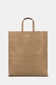 Kožená kabelka Kenzo Large Tote Bag vejde se A4 béžová FF62SA121L06