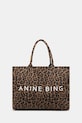 Τσάντα Anine Bing leo απλικέ καφέ A.13.11841