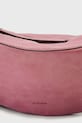 AllSaints geantă croissant de damă din piele LUNA W192XD roz