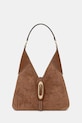 Semišová kabelka MICHAEL Michael Kors semišová koža hnedá 30F5GQ8L6S