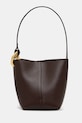 Кожаная сумочка JW Anderson The Jwa Corner Small Bucket гладкий коричневый HB0740.LA0232