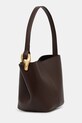 Кожена чанта JW Anderson The Jwa Corner Small Bucket HB0740.LA0232 кафяв AW25