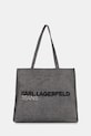 Джинсова сумка Karl Lagerfeld Jeans аплікація сірий A4W50040